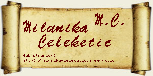 Milunika Čeleketić vizit kartica